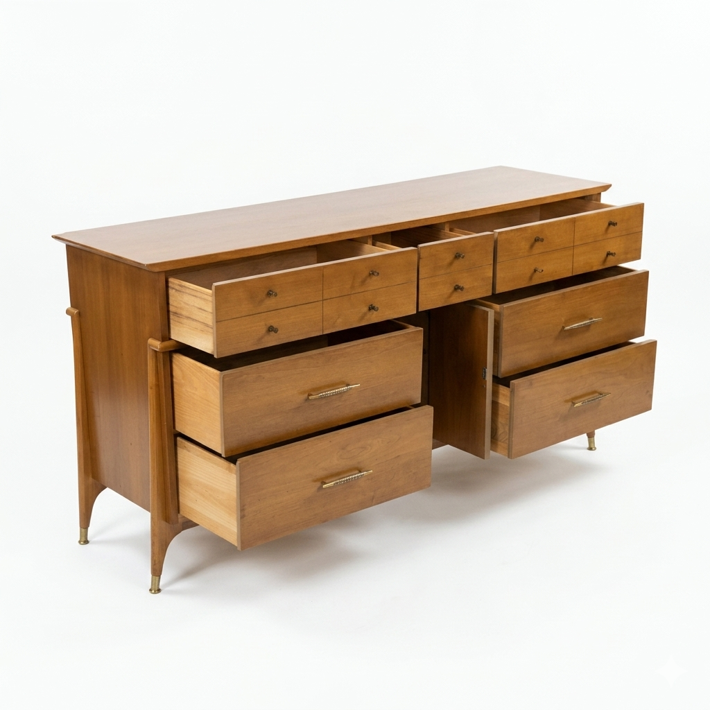 R-Way Vintage Mid Century Modern Lowboy Dresser c. 1960s