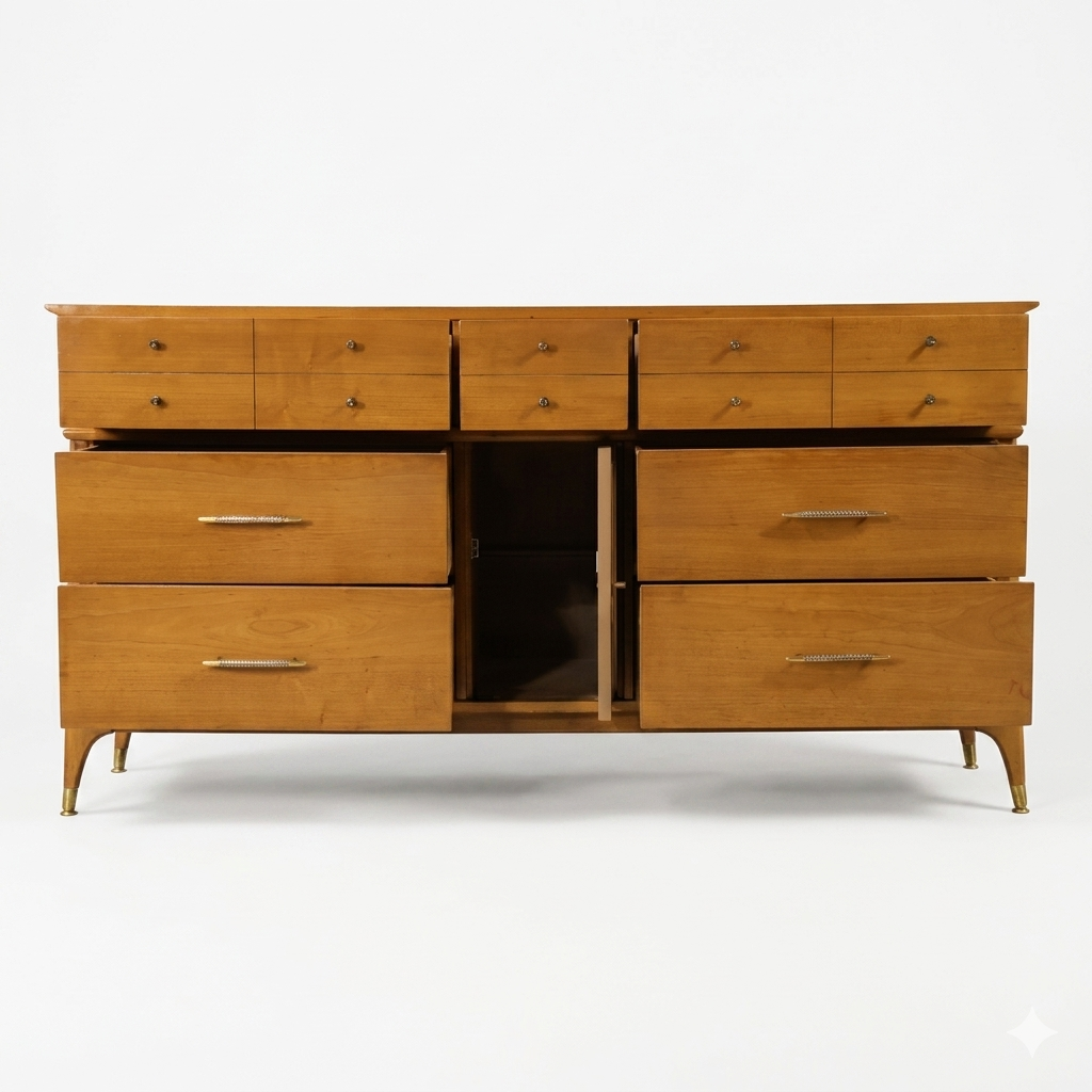 R-Way Vintage Mid Century Modern Lowboy Dresser c. 1960s
