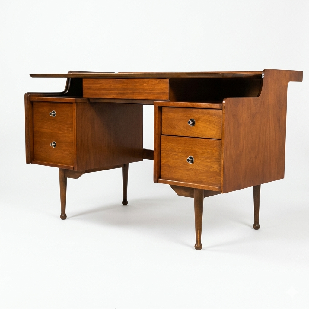 Hooker Mainline Vintage Mid Century Modern Desk c. 1960s — view 2