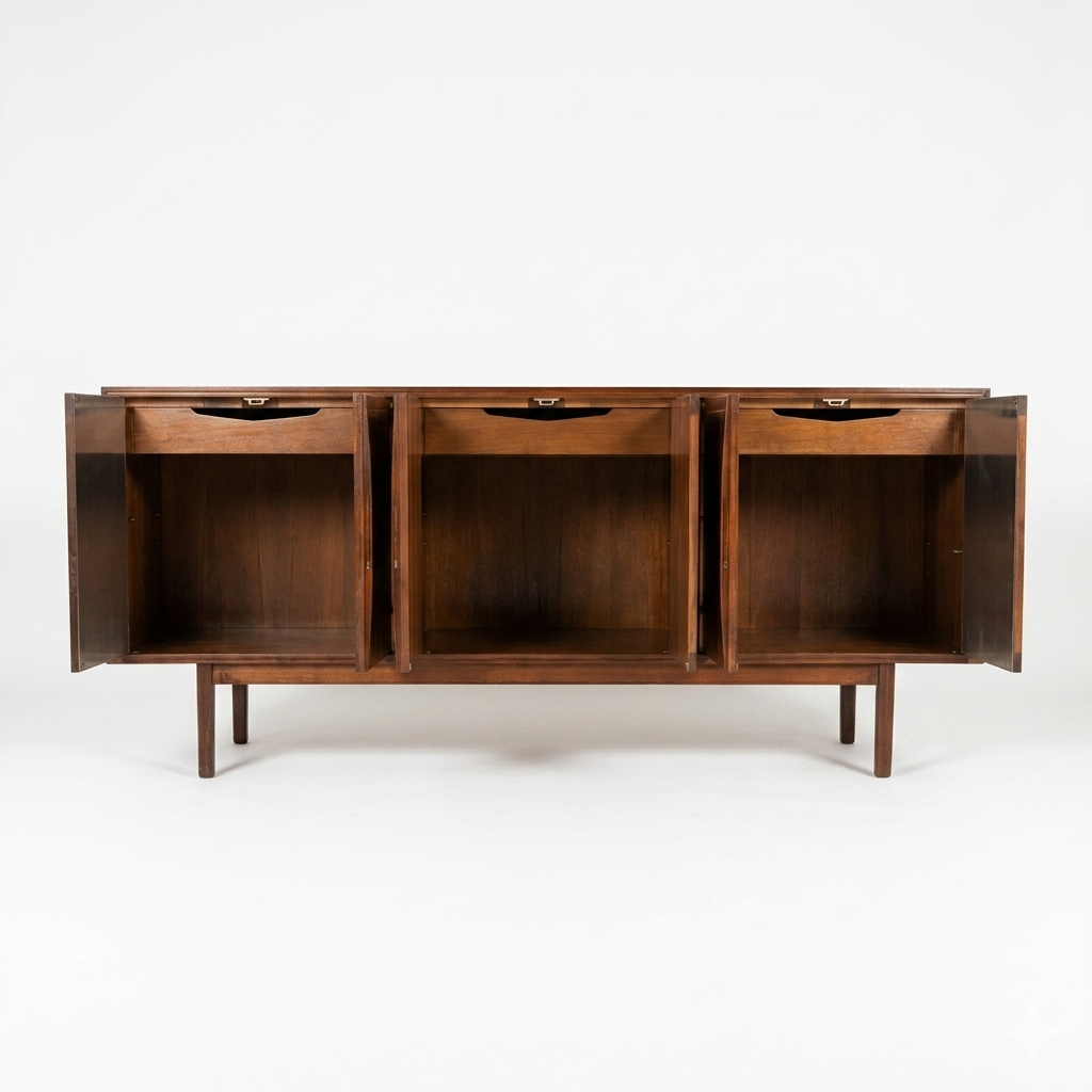 Jack Cartwright for Founders Vintage Mid Century Modern Walnut Credenza c. 1960s — view 6