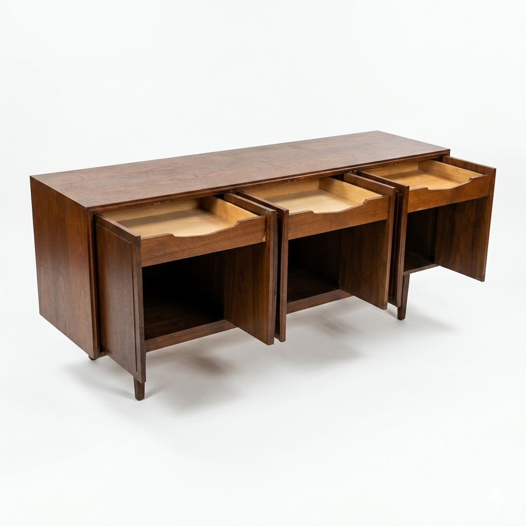 Jack Cartwright for Founders Vintage Mid Century Modern Walnut Credenza c. 1960s — view 10
