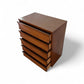 Johnson Carper “Brentwood” Mid Century Modern 5 Drawer Highboy Tall Dresser c. 1960s