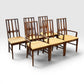 Broyhill Brasilia Vintage Mid Century Modern Set of 6 Dining Chairs c. 1960s