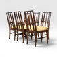 Broyhill Brasilia Vintage Mid Century Modern Set of 6 Dining Chairs c. 1960s