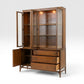 Broyhill Brasilia Vintage Mid Century Modern 2 Piece China Cabinet Hutch c. 1960s