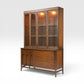 Broyhill Brasilia Vintage Mid Century Modern 2 Piece China Cabinet Hutch c. 1960s