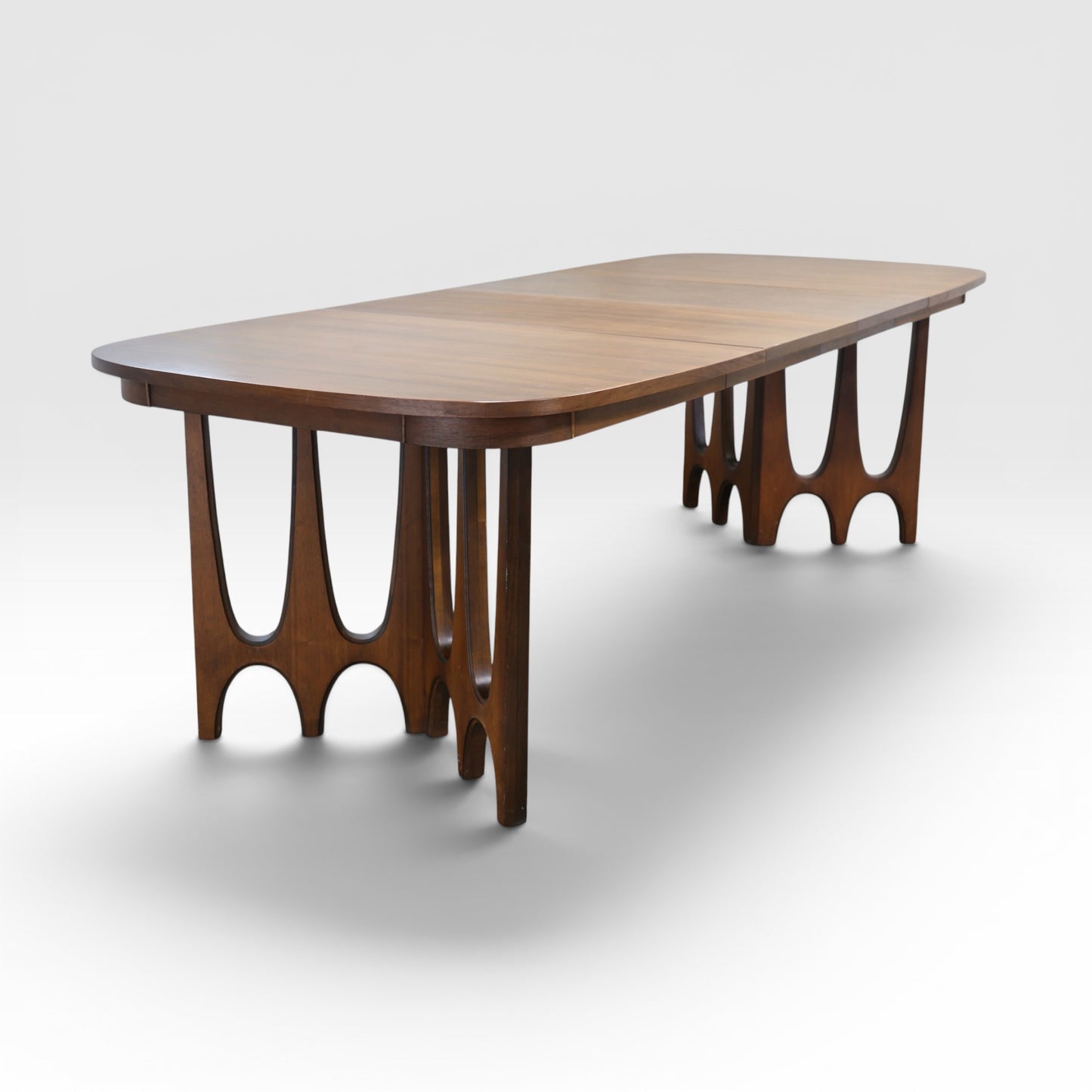 Broyhill Brasilia II Vintage Mid Century Modern Extension Dining Table and 2 Leafs c. 1960s