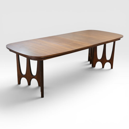 Broyhill Brasilia II Vintage Mid Century Modern Extension Dining Table and 2 Leafs c. 1960s