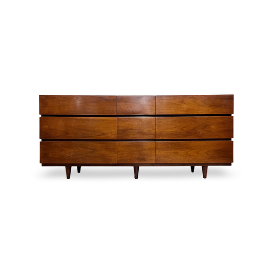 Mid Century Modern lowboy dresser by American of Martinsville, vintage 1960s