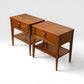 Kent Coffey Perspecta Vintage Mid Century Modern Pair of Nightstands c. 1960s