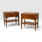 Kent Coffey Perspecta Vintage Mid Century Modern Pair of Nightstands c. 1960s