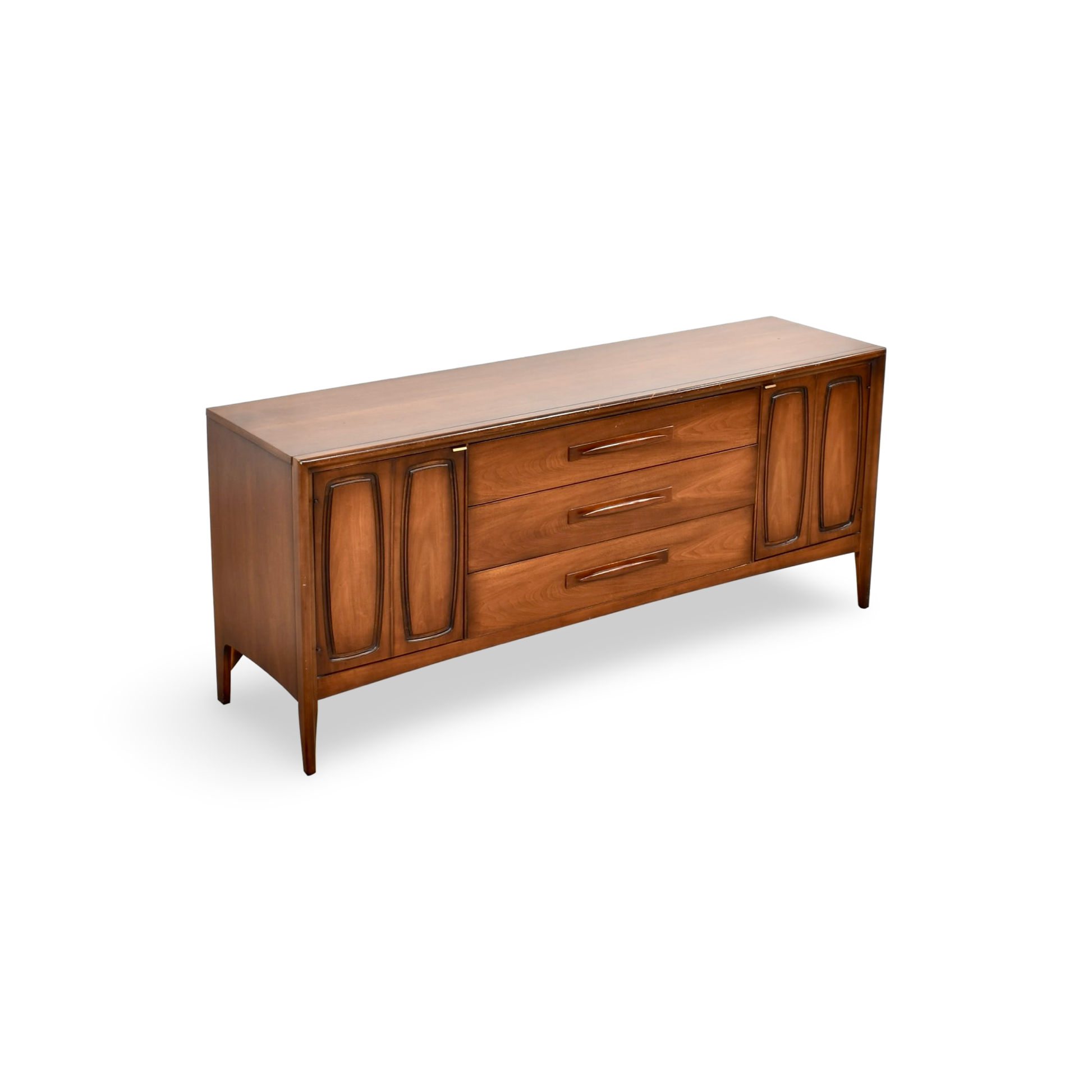 Walnut MCM dresser, 1960s Broyhill Emphasis design