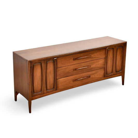 Walnut MCM dresser, 1960s Broyhill Emphasis design