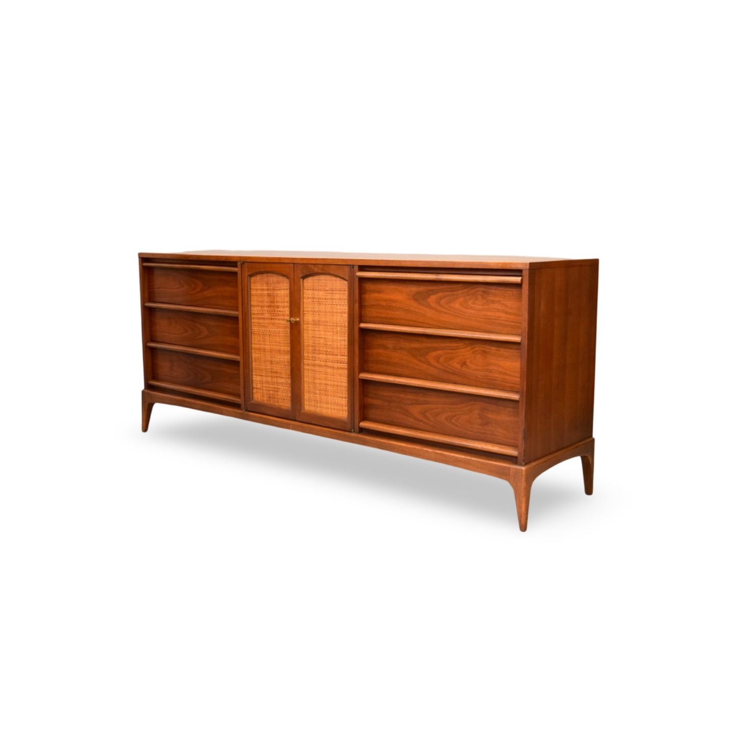 Walnut MCM dresser, 1960s Lane Rhythm design