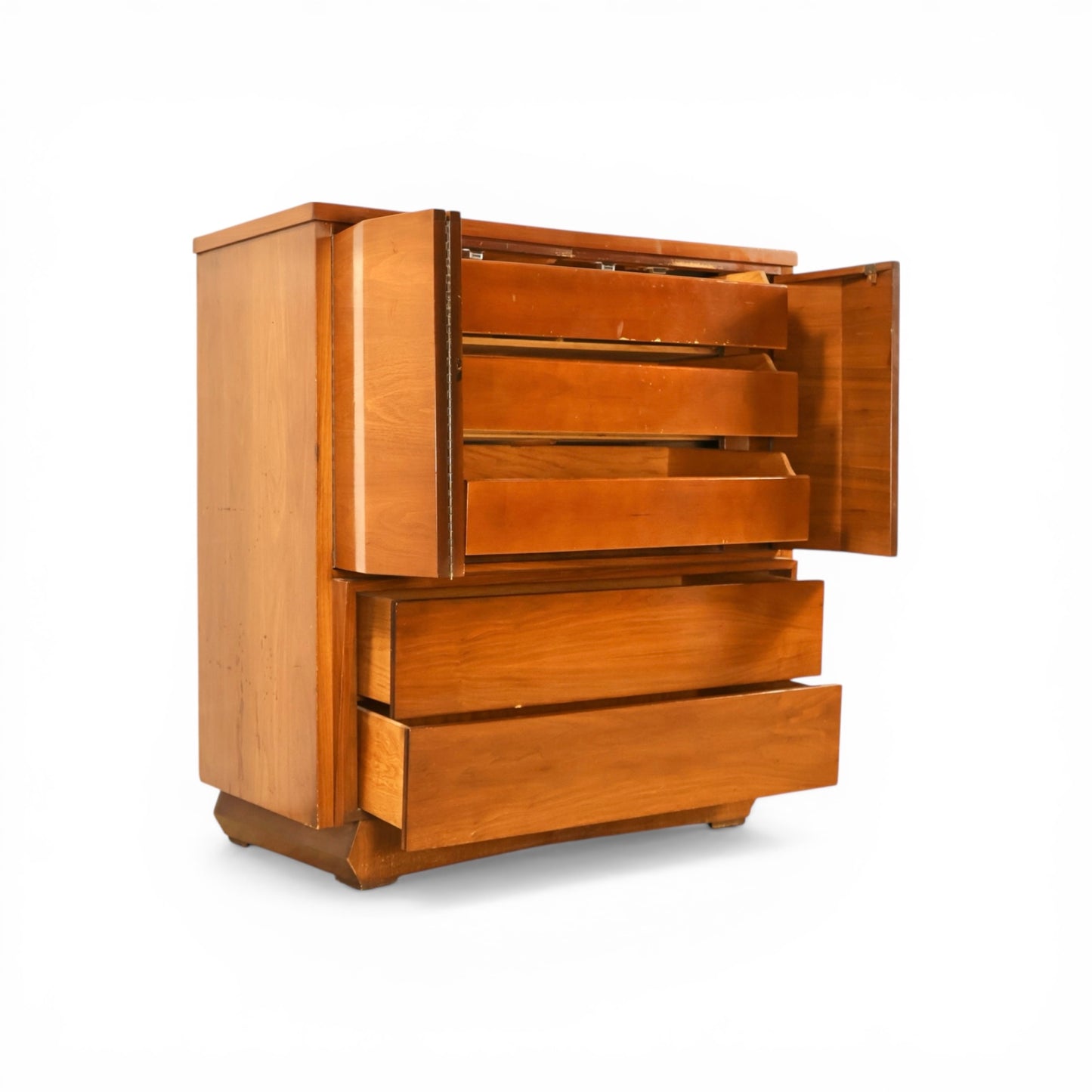 Sculptural Atomic Style Vintage Mid Century Modern 5 Drawer Highboy... — view 7