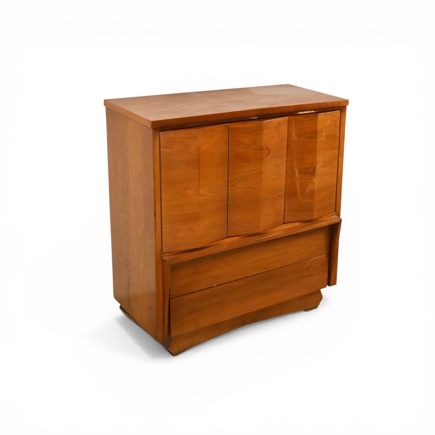 Sculptural Atomic Style Vintage Mid Century Modern 5 Drawer Highboy... — view 4