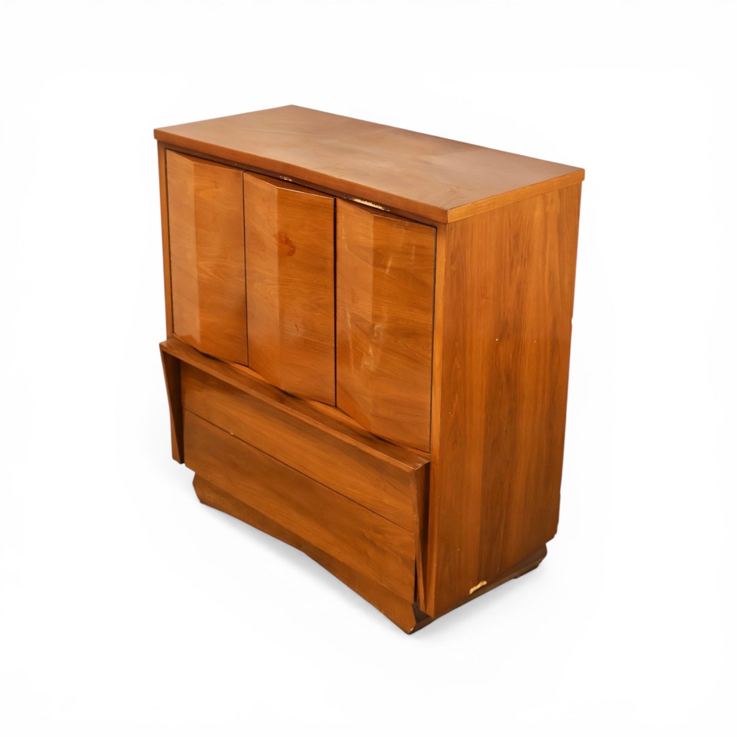 Sculptural Atomic Style Vintage Mid Century Modern 5 Drawer Highboy... — view 5