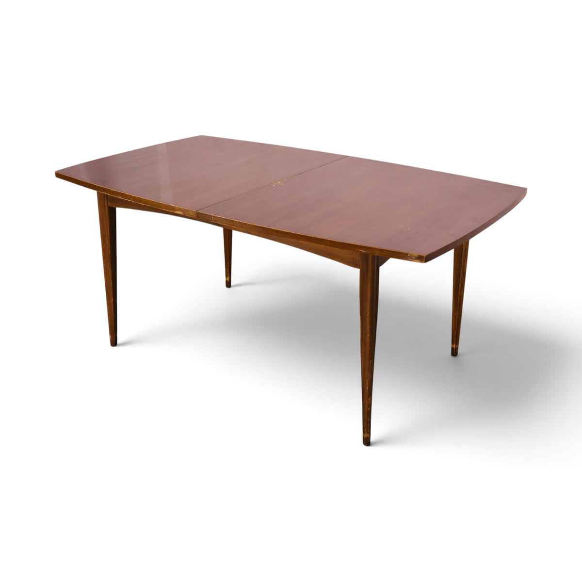 Broyhill Brasilia walnut dining table angle view