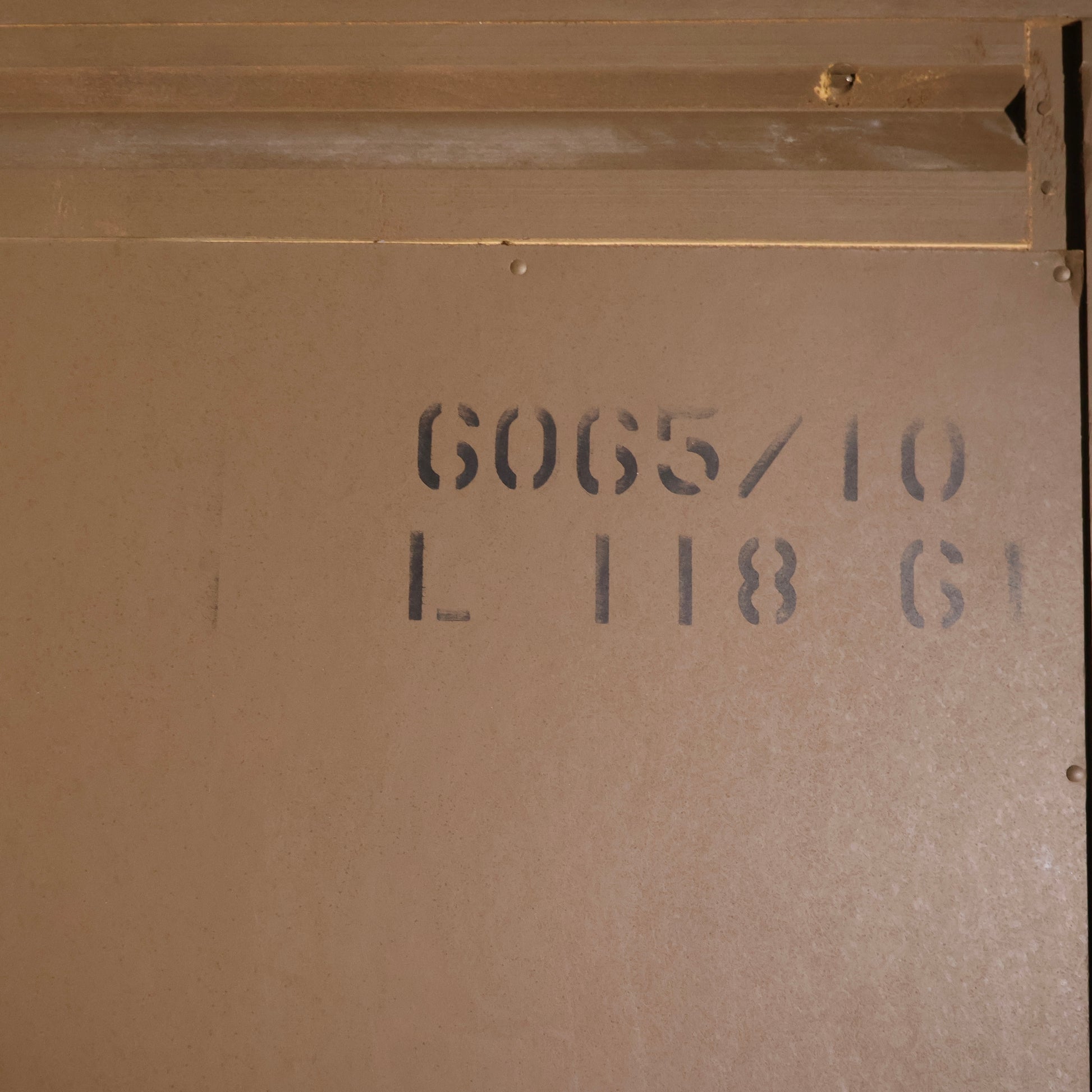 Broyhill Saga credenza factory stamp on back panel