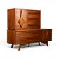 Specialty Woodcraft highboy sculpted diamond door detail