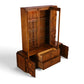 Lane Staccato china cabinet walnut grain detail