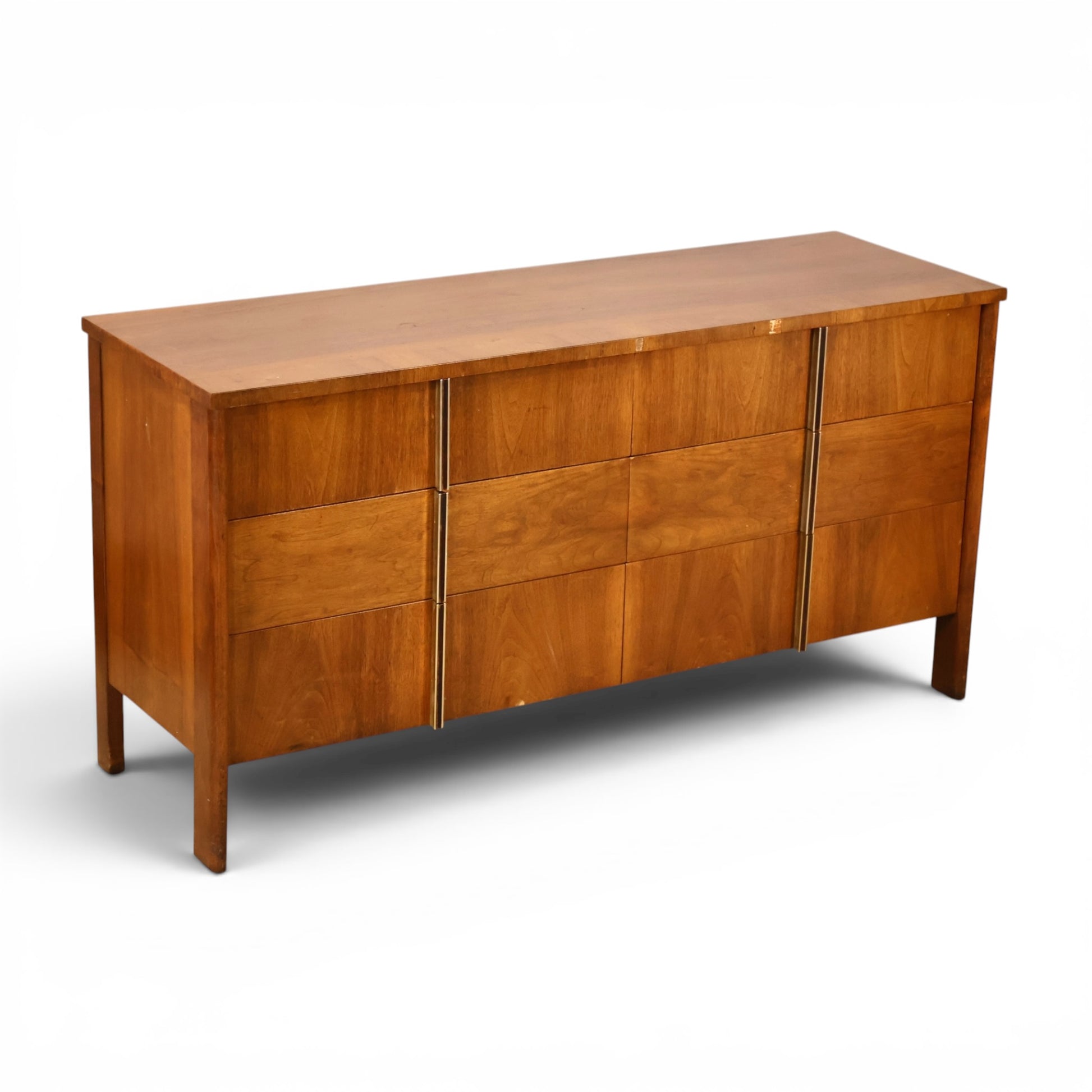 John Widdicomb lowboy dresser open drawer interior