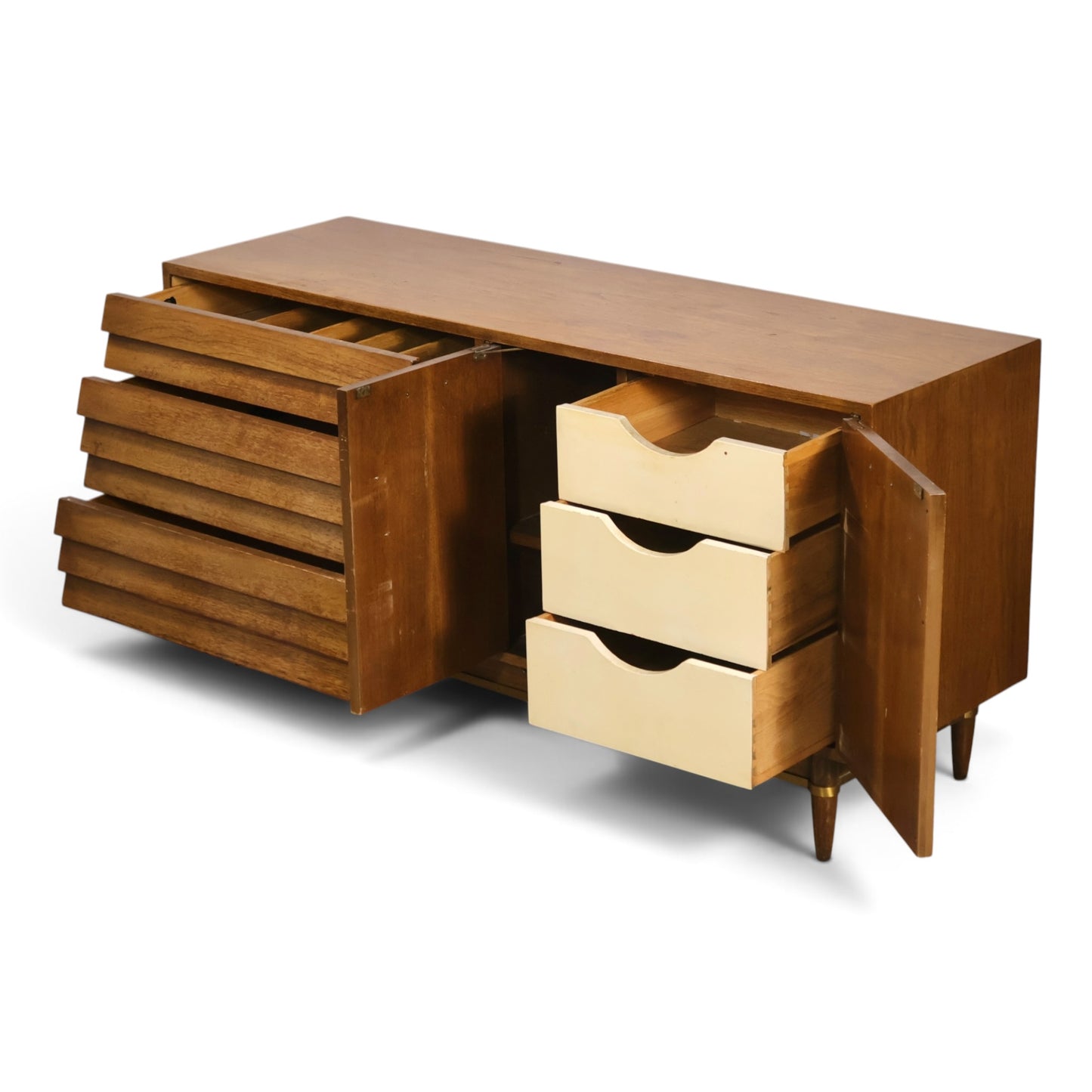 Dania lowboy dresser detail view