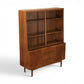 Stanley china cabinet three quarter view on tapered legs