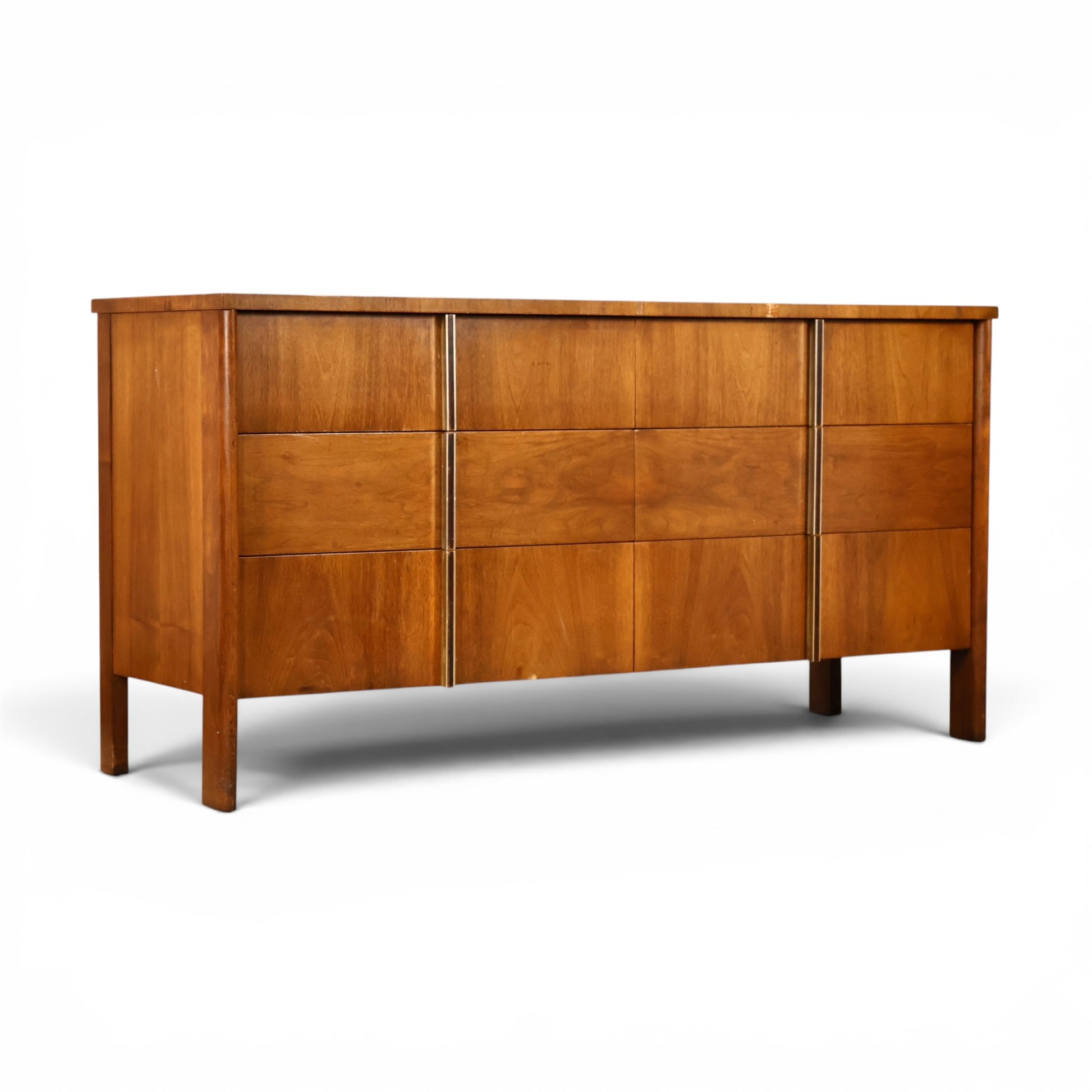 John Widdicomb lowboy dresser angled side view