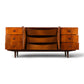 Merton Gershun Harlequin walnut lowboy dresser center doors open