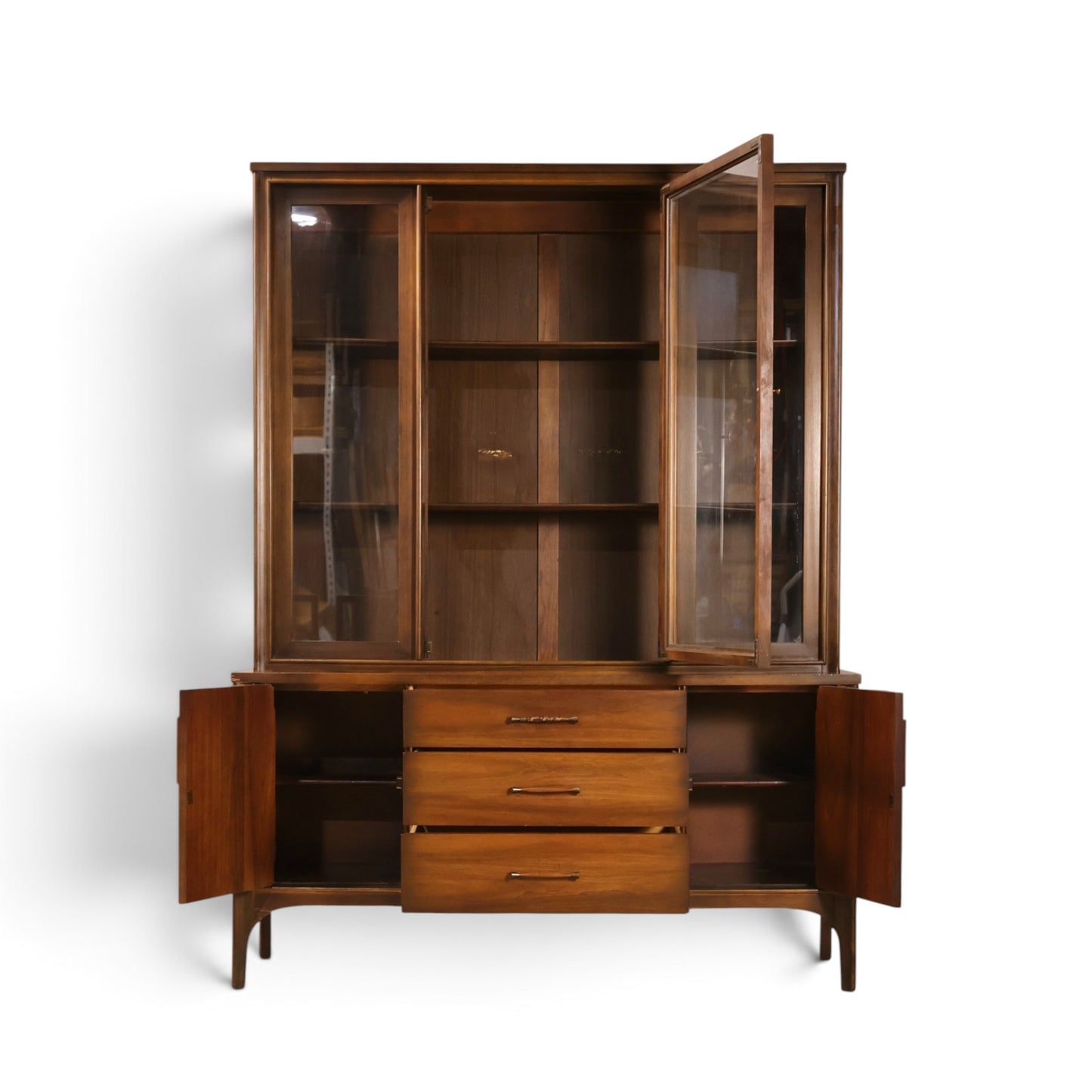Kent Coffey Perspecta china cabinet angled view showing glass doors