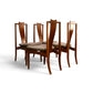 Young Manufacturing atomic walnut dining chairs group view
