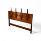 Specialty Woodcraft sculpted diamond queen headboard angled view