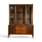 Kent Coffey Perspecta walnut china cabinet full front view