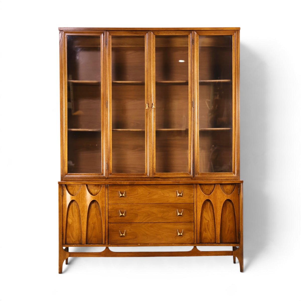 Broyhill Brasilia walnut china cabinet front view