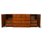 Founders lowboy dresser chrome pull detail