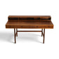 Peter Lovig teak desk angled view with top up