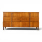John Widdicomb lowboy dresser walnut drawer grain detail