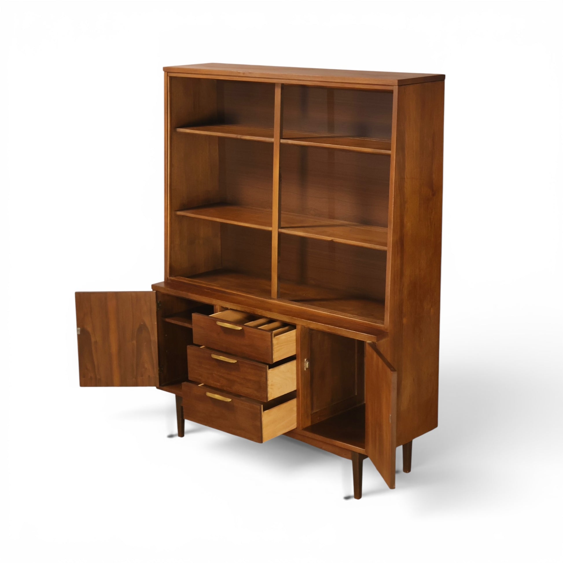 Stanley china cabinet open storage interior view