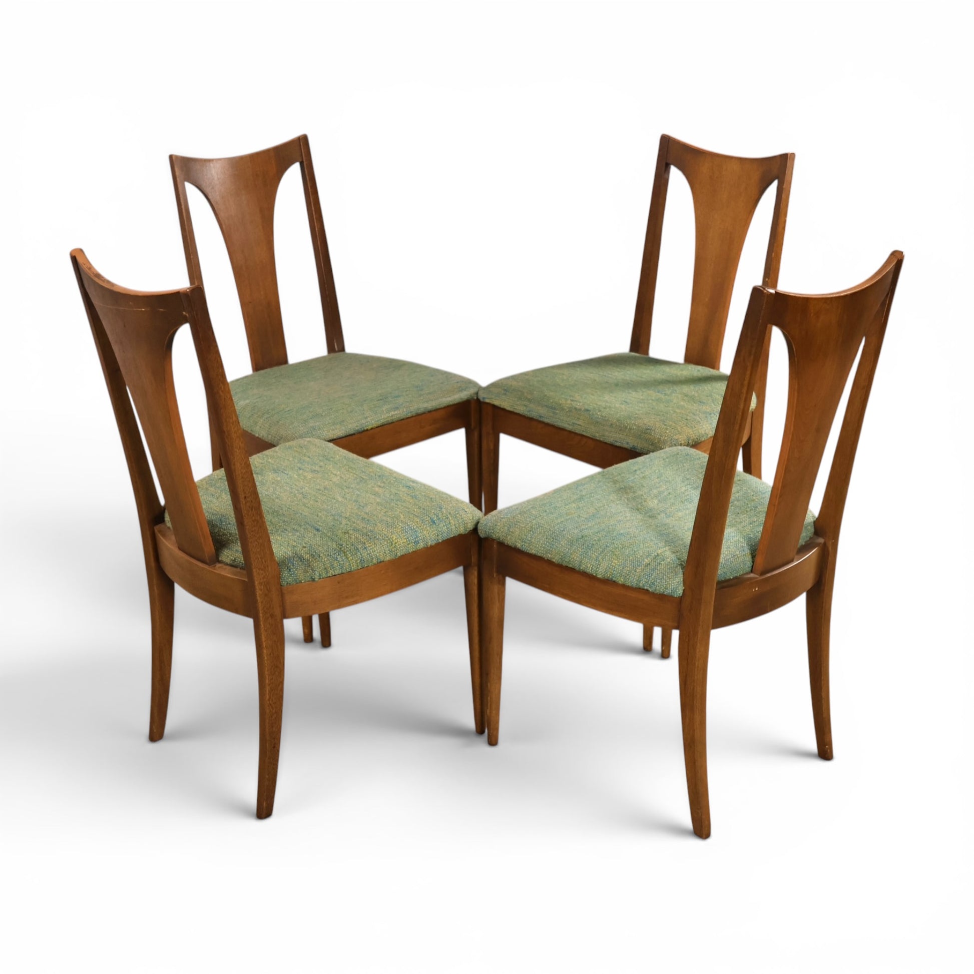 Broyhill Brasilia walnut dining chairs condition detail