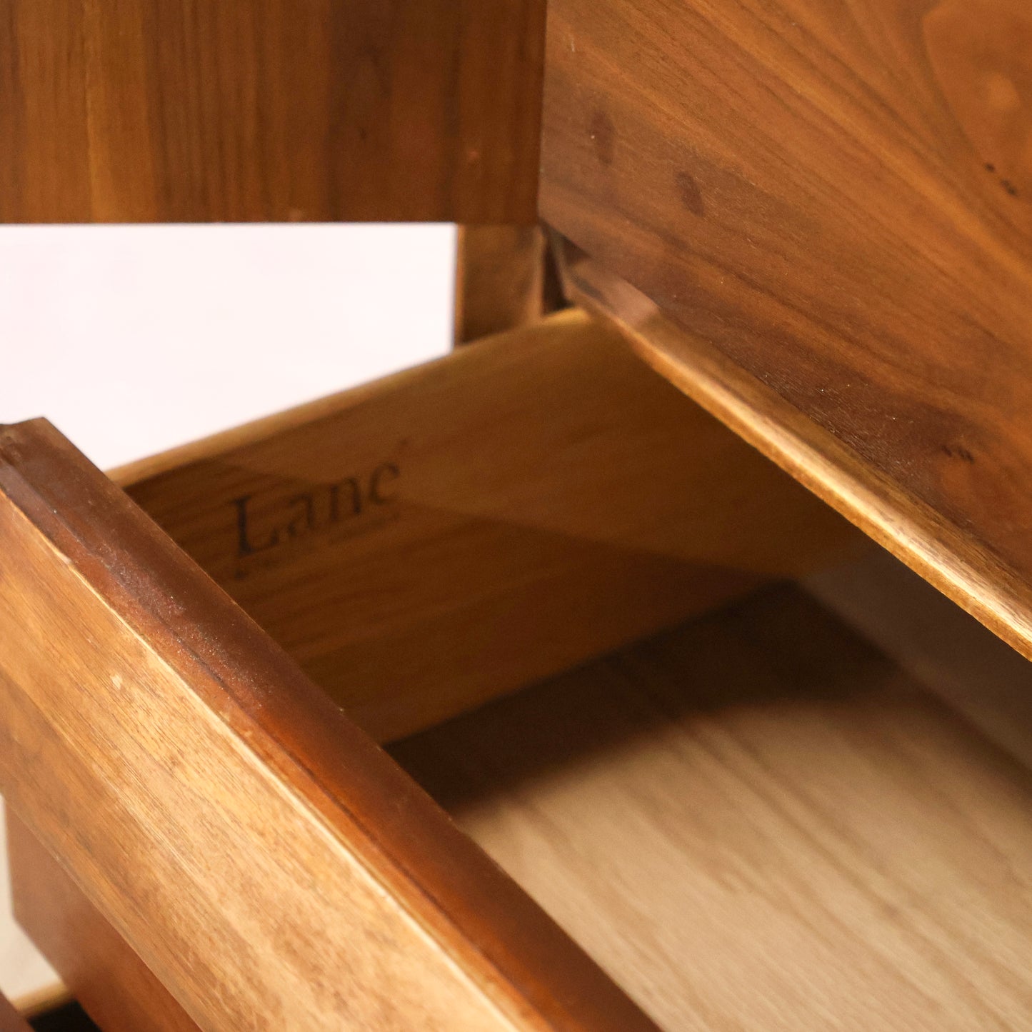 Lane First Edition maker's mark branded inside drawer