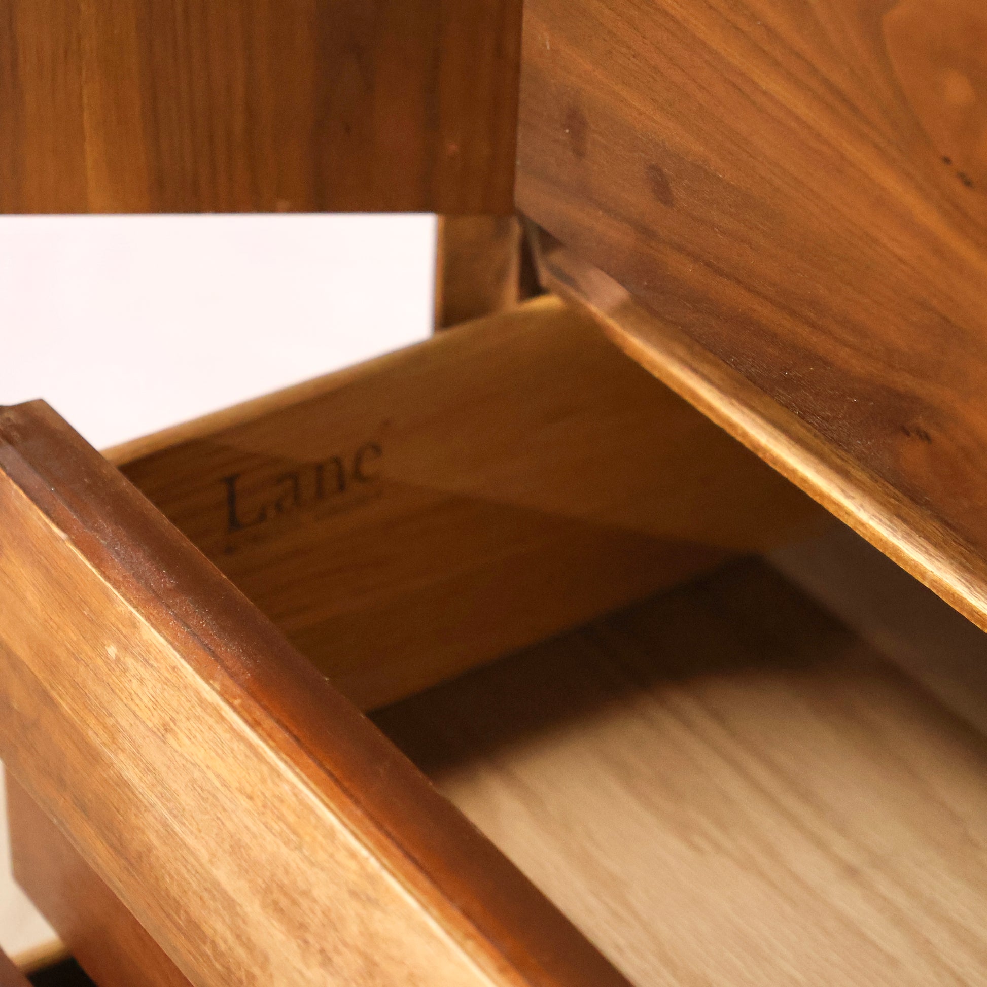Lane First Edition maker's mark branded inside drawer