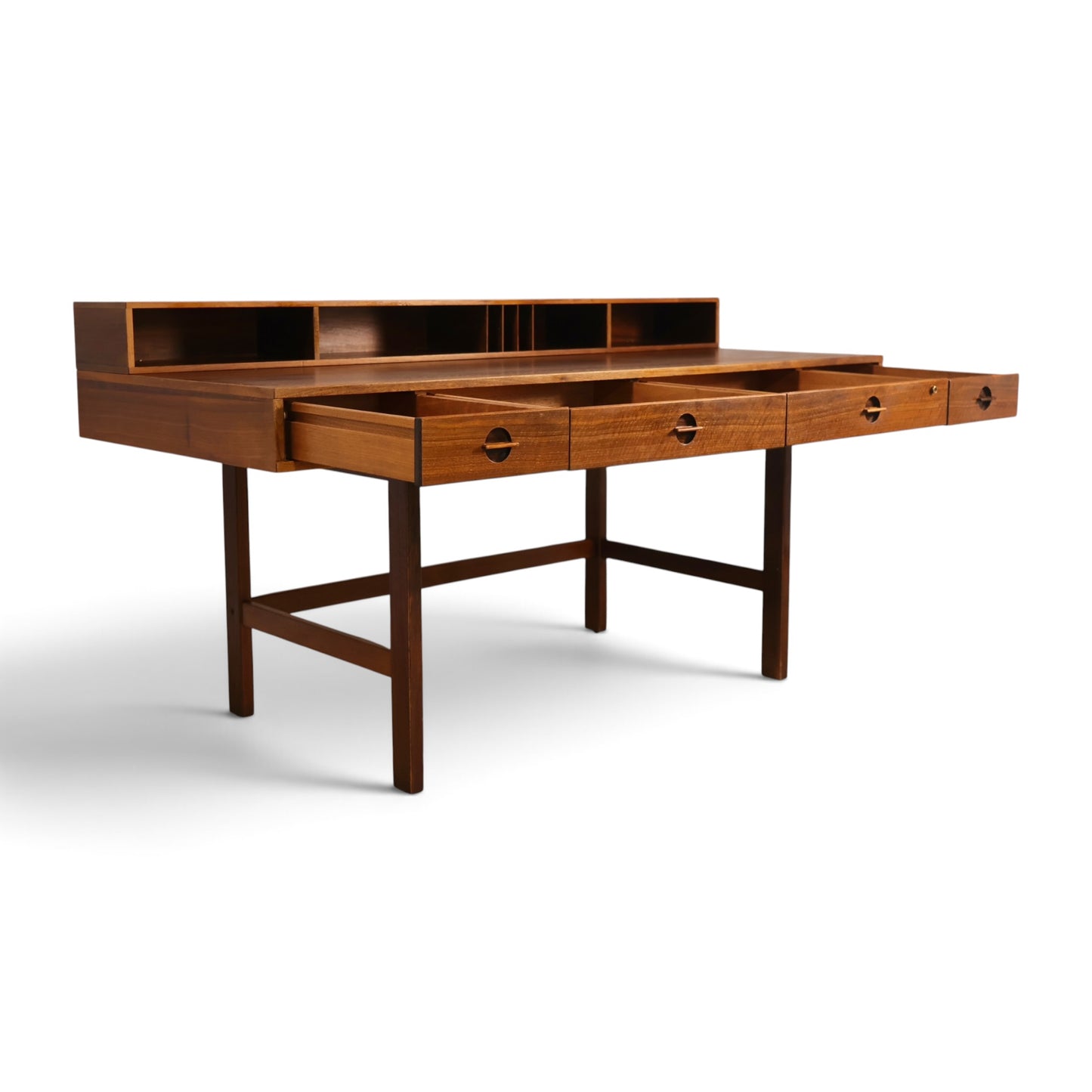 Peter Lovig teak desk with flip top folded down