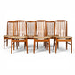 Benny Linden Danish teak mid century modern dining chairs full set view