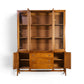 Broyhill Brasilia walnut china cabinet hutch and base doors open