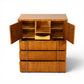 John Widdicomb highboy dresser angled side view