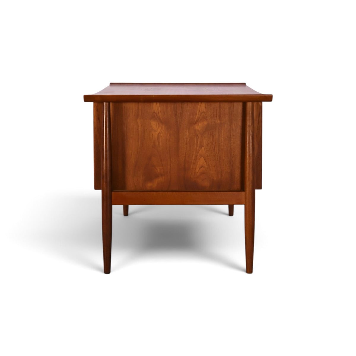 Arne Vodder for HP Hansen teak executive desk side profile