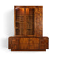 Lane Staccato walnut china cabinet buffet and hutch full front view