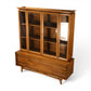 Young Manufacturing china cabinet walnut grain detail