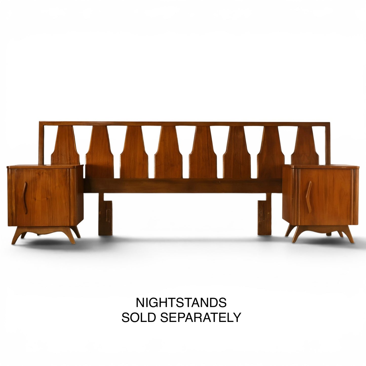 Young Manufacturing king headboard styled with nightstands sold separately